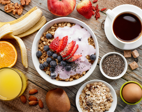 Photo: Healthy breakfast ingredients.