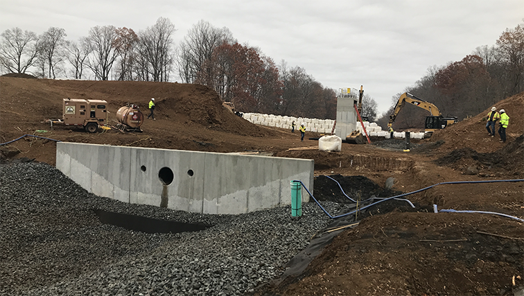 Photo of Dam Renovations at NJAES Specialty Crop Research and Extension Center