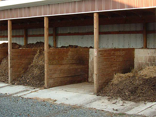 Compost manure storage.