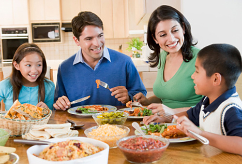 Photo: family meal.