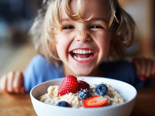 Photo: A cerear bowl and a child.