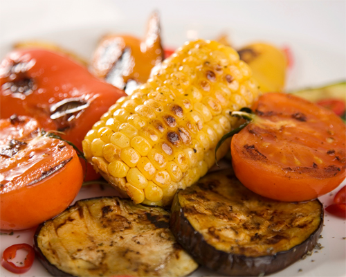 Photo: Variety of grilled vegetables.