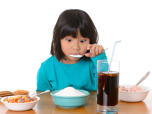 Photo: Child eating.
