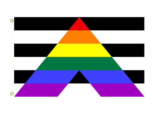 Ally flag with rainbow A.