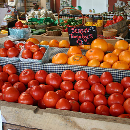 Photo: Jersey Tomatoes at farm market.