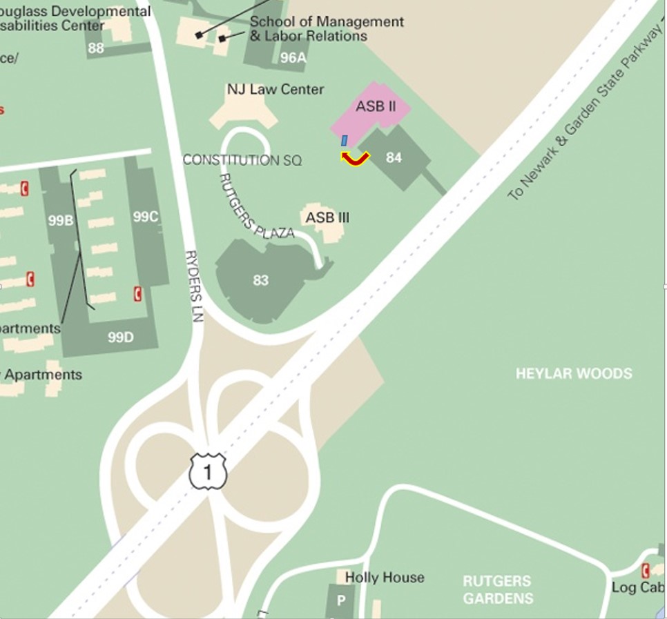 Map of ASB II on Cook Campus.