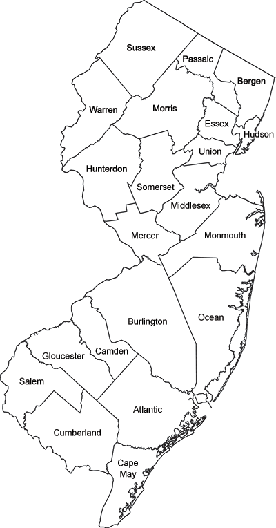 map of all counties in nj Cooperative Extension County Offices Rutgers Njaes map of all counties in nj