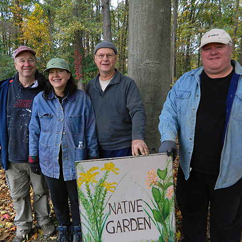 Photo: Middlesex County Master Gardeners with native plant garden.