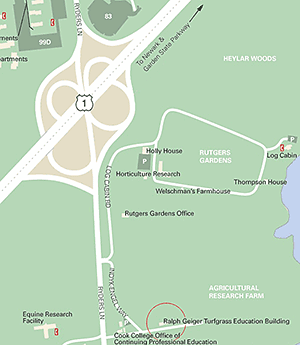 Map showing location of Plant Diagnostic Lab.