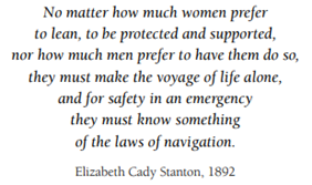 image of words by Elizabeth Cady Stanton 1892